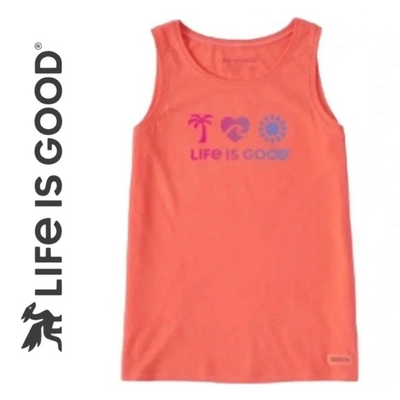 Life is Good Mango Orange Women Size XL Beach Crusher Lite Tank NWT - Picture 1 of 13
